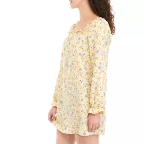 💙 Bebop Smocked Square Neck Long Sleeve Dress, Large, EUC, 5 for $25 item 💙 - Picture 3 of 11